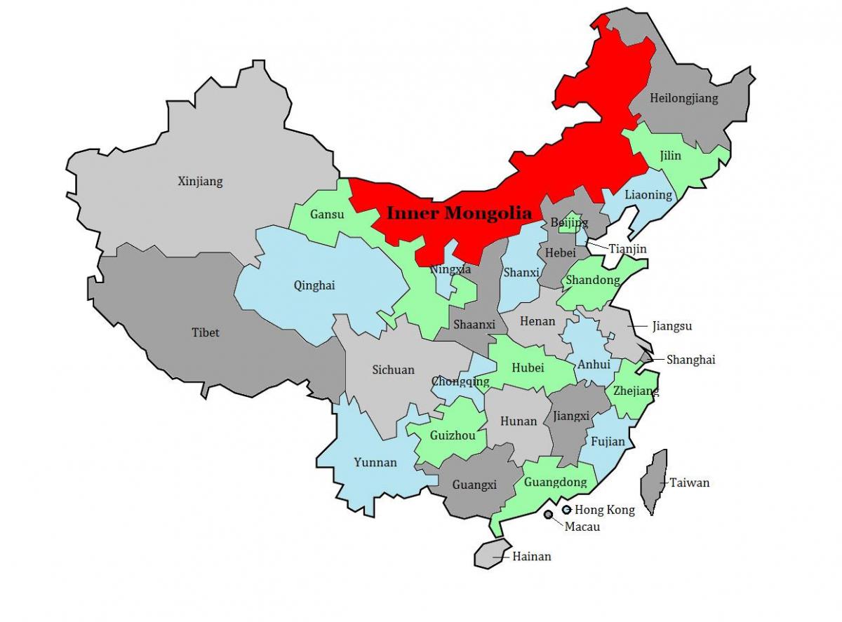 ನಕ್ಷೆ ಮಂಗೋಲಿಯಾ ಪ್ರದೇಶ