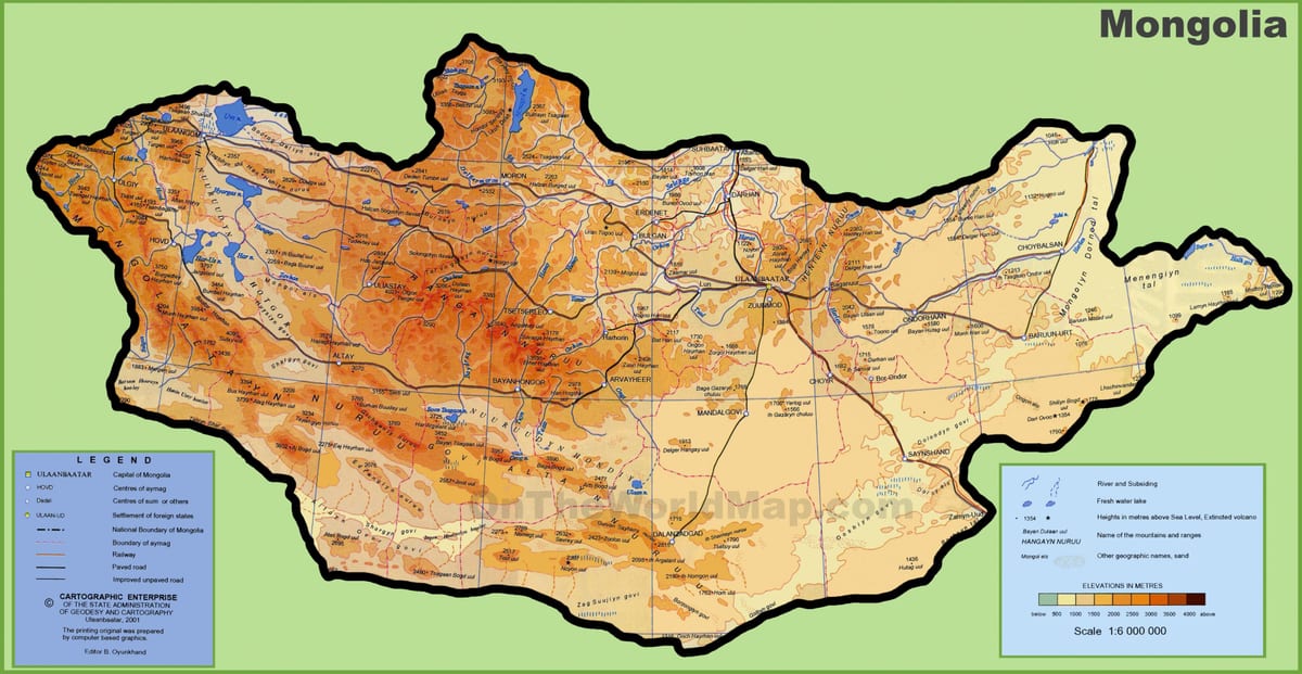 ಮಂಗೋಲಿಯಾ ನಕ್ಷೆ ಸ್ಥಳ